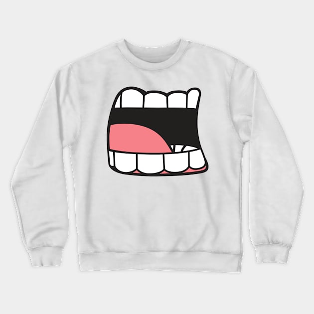 Mouth Crewneck Sweatshirt by Plushism